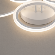 LED luster s diaľkovým ovládaním BETTY 82W, 6 kruhov, studené/teplé/neutrálne svetlo, stmievateľné, biela