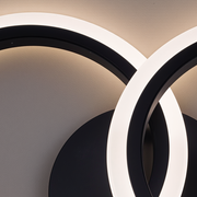 LED luster s diaľkovým ovládaním BETTY 27W, 2 kruhy, studené/teplé/neutrálne svetlo, stmievateľné, čierny