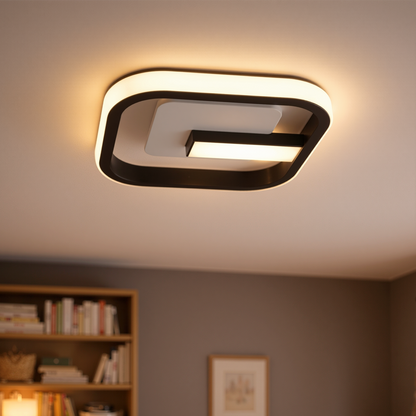 LED luster VICTORIA 19W, štvorcový, studené/teplé/neutrálne svetlo, čierny, biely