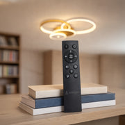 LED luster s diaľkovým ovládaním KILLIAN 80W, 4 kruhy, studené/teplé/neutrálne svetlo, stmievateľné, zlaté