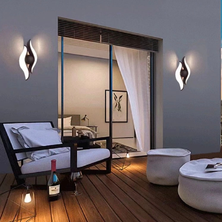 Vonkajšie a vnútorné nástenné LED svietidlo, 4 zdroje x 1W, IP65, ABS, čierne, 3000K