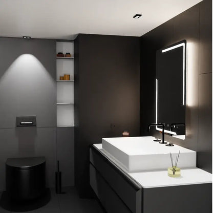 Zrkadlo LED obdĺžnikový 60x80cm Rayonment Motionglow Marcello Systém Desial a teplomer smiešne teplomer