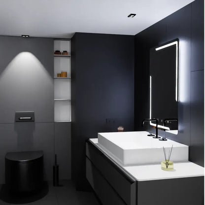 Zrkadlo LED obdĺžnikový 60x80cm Rayonment Motionglow Marcello Systém Desial a teplomer smiešne teplomer