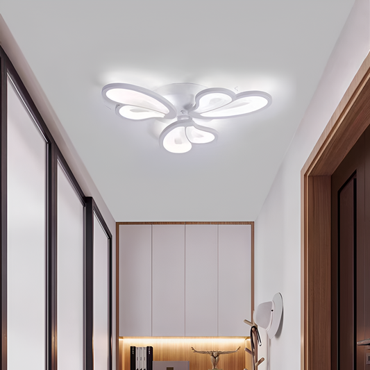 LED túžba s diaľkovým ovládaním kvetu, 43 W, 3 okvetné lístky, studené/horúce/neutrálne svetlo, nestabilné, biele