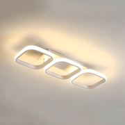 Lustra LED VERTEX 18W, 3 Patrate, Liniara, lumina Rece/Calda/Neutra, Alb