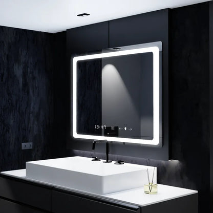 Obdĺžnikové LED zrkadlo 80x60cm Verite Motionglow MARCLELLL SMEABLE COLD DEFRAMENTING SYSTÉM