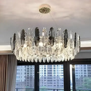 Candelabru Oliver, 8*E14, chróm, kov a kryštál