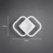 VERTEX Matrix LED luster, prekrývajúce sa diamanty, kovové rámy, 11W, 2 diamanty, studené/teplé/neutrálne svetlo 3000K/4000K/6000K, biely