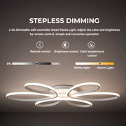 LED luster s diaľkovým ovládaním ELIZA, 63W, studené/teplé/neutrálne svetlo, stmievateľné, biela
