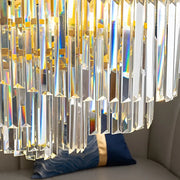 Luster krištáľový trianón eleganza 6x E27, priemer 47 cm, lesklé zlato, nastaviteľná výška
