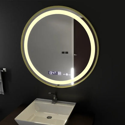 Zrkadlo LED Round 70 cm Celesti Royale Gold Motionglow MARCLELLL SMEABLE HODOVANIE SYSTÉM