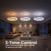 LED luster LT188WH, krištáľ a kov, 40W, stmievateľný, nastaviteľná výška, studené/teplé/neutrálne svetlo, luxusné osvetlenie
