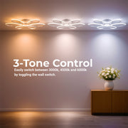 LED luster s diaľkovým ovládaním ELIZA, 63W, studené/teplé/neutrálne svetlo, stmievateľné, biela