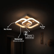 VERTEX Matrix LED luster, prekrývajúce sa diamanty, kovové rámy, 11W, 2 diamanty, studené/teplé/neutrálne svetlo 3000K/4000K/6000K, biely