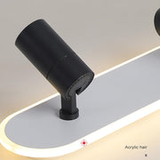 LED luster s nastaviteľným projektorom FISSO Camilla 49W, studené/teplé/neutrálne svetlo, čierny