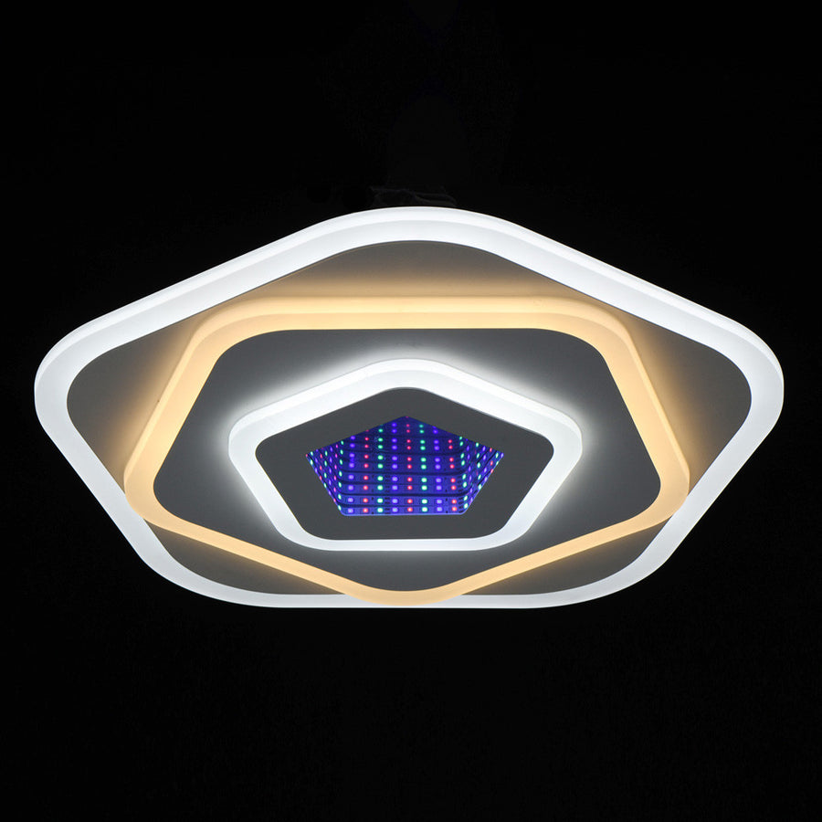 LED luster NEXA 3D 40W, Priemer 23cm, Studené/Teplé/Neutrálne svetlo, Biely