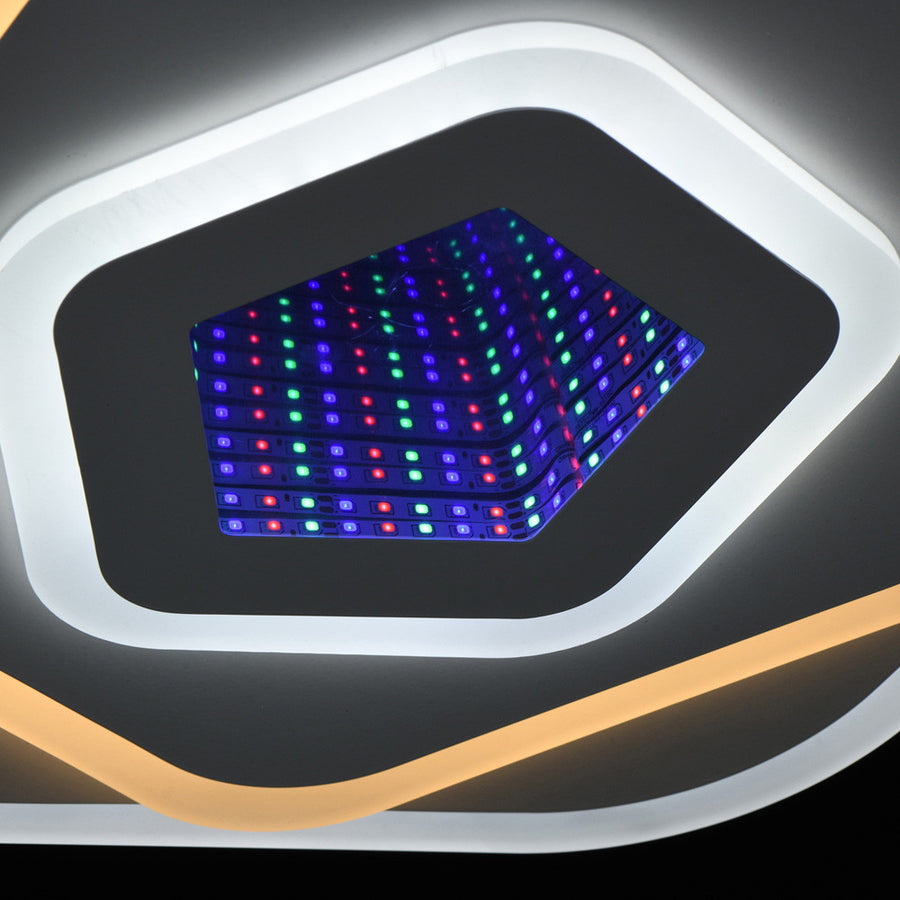 LED luster NEXA 3D 40W, Priemer 23cm, Studené/Teplé/Neutrálne svetlo, Biely