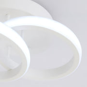 LED luster VERTEX CIRCULA 21W, 2 kruhy, kovové rámy, studené/teplé/neutrálne svetlo, biela