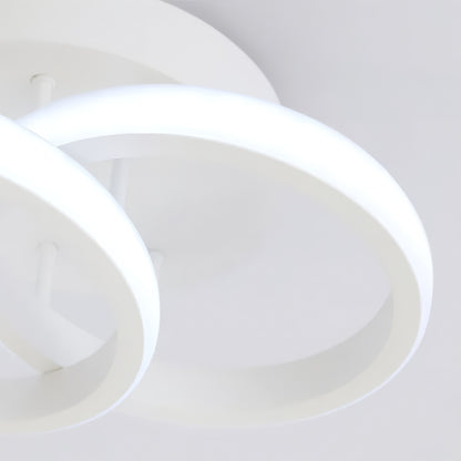LED luster VERTEX CIRCULA 21W, 2 kruhy, kovové rámy, studené/teplé/neutrálne svetlo, biela