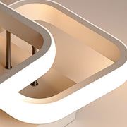 VERTEX Matrix LED luster, prekrývajúce sa diamanty, kovové rámy, 11W, 2 diamanty, studené/teplé/neutrálne svetlo 3000K/4000K/6000K, biely