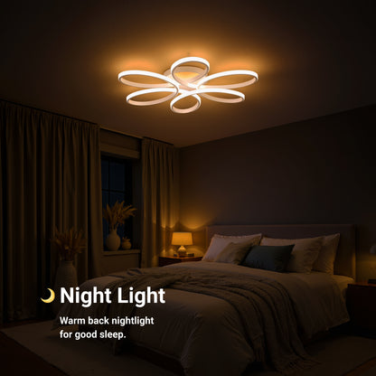 LED luster s diaľkovým ovládaním ELIZA, 63W, studené/teplé/neutrálne svetlo, stmievateľné, biela