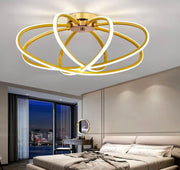 LED luster s diaľkovým ovládaním LT770/500GD, 45W, teplé/studené/neutrálne svetlo 3000K/4000K/6000K, stmievateľné, aurium metal