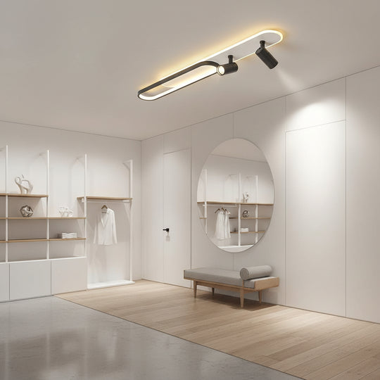 LED luster s nastaviteľným projektorom FISSO Camilla 70W, studené/teplé/neutrálne svetlo, čierne LED lustre Predvolený názov Alessandro Design
