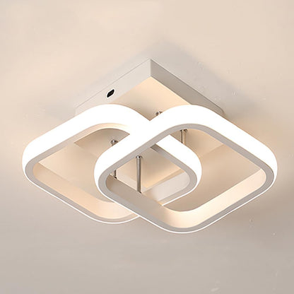 VERTEX Matrix LED luster, prekrývajúce sa diamanty, kovové rámy, 11W, 2 diamanty, studené/teplé/neutrálne svetlo 3000K/4000K/6000K, biely