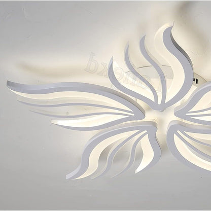 LED luster s diaľkovým ovládaním SAKURA 60W, 5 okvetných lístkov, studené/teplé/neutrálne svetlo, stmievateľné, biela