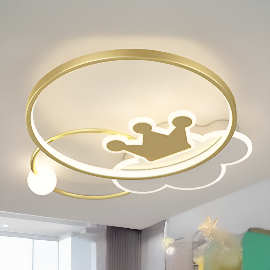 LED LED RAFAEL s diaľkovým ovládaním, lúčom, zlatom, kovom a akrylom, 3000K/4000K/6000K