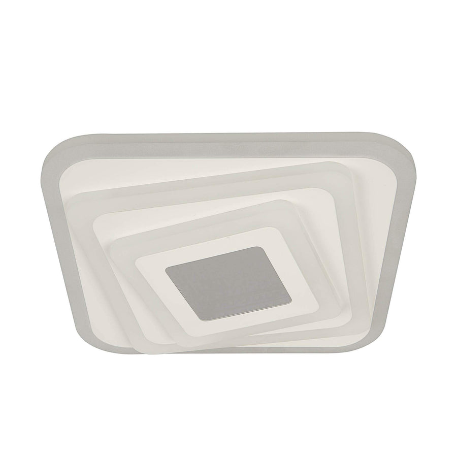 LED luster NEXA 3D 45W, štvorcový, studené/teplé/neutrálne svetlo, biely