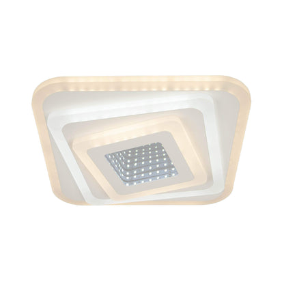 LED luster NEXA 3D 45W, štvorcový, studené/teplé/neutrálne svetlo, biely