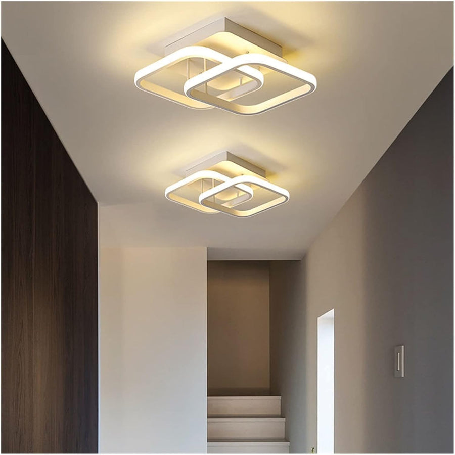 VERTEX Matrix LED luster, prekrývajúce sa diamanty, kovové rámy, 11W, 2 diamanty, studené/teplé/neutrálne svetlo 3000K/4000K/6000K, biely