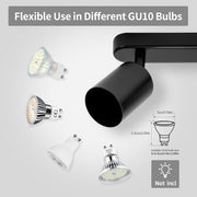 Moderný klasický luster, LC500/4BK s lineárnym projektorom, 4XGU10, kov, čierny