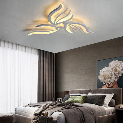 LED luster s diaľkovým ovládaním SAKURA 37W, 3 okvetné lístky, studené/teplé/neutrálne svetlo, stmievateľné, biela