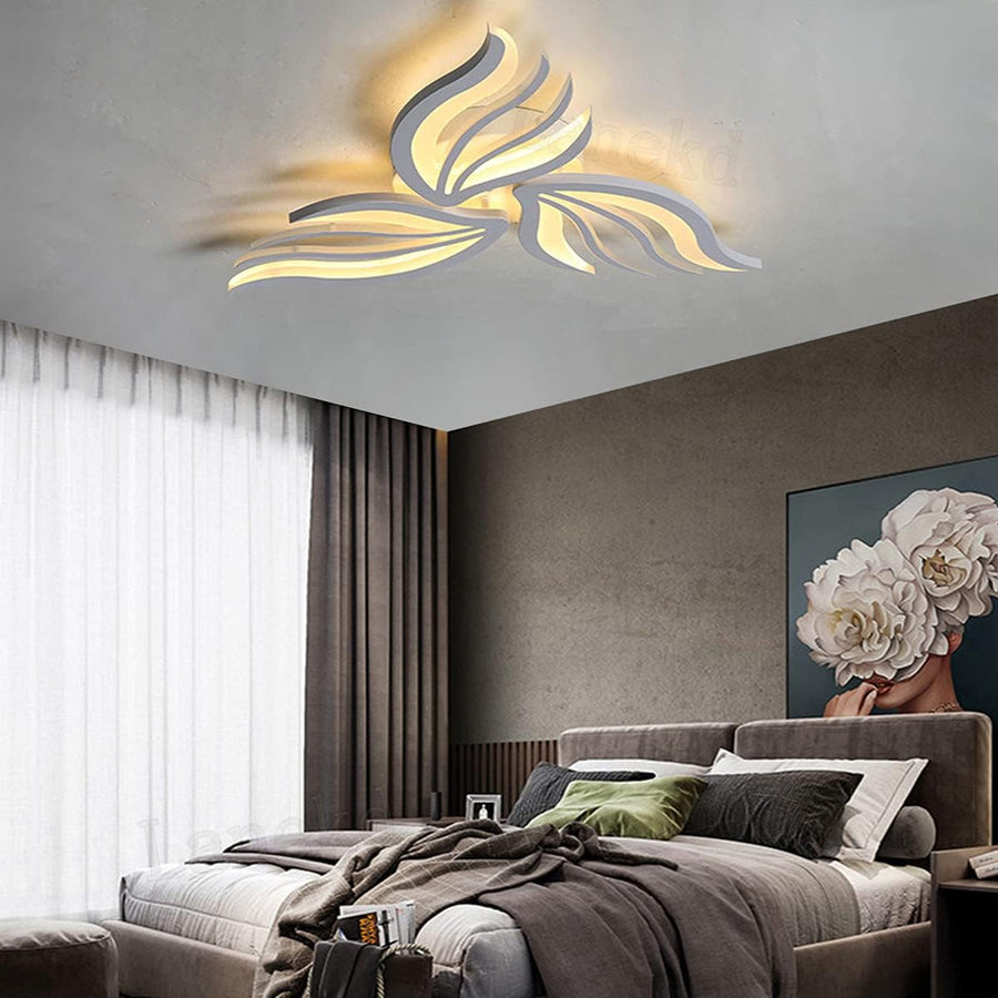 LED luster s diaľkovým ovládaním SAKURA 37W, 3 okvetné lístky, studené/teplé/neutrálne svetlo, stmievateľné, biela