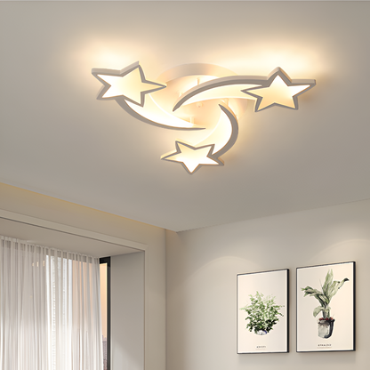 LED luster s diaľkovým ovládaním IPOMOEA 48W, 3 Hviezdičky, Studené/Teplé/Neutrálne svetlo, Stmievateľné, Biely