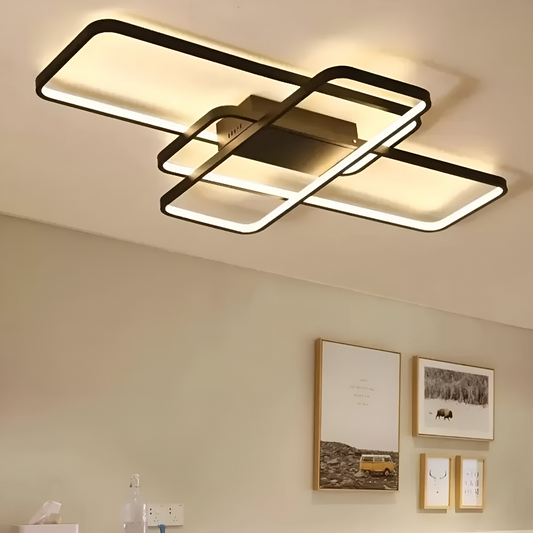 LED luster s diaľkovým ovládaním AXIS 96W, 3 Elements, Studené/Teplé/Neutrálne svetlo, Stmievateľné, Čierny