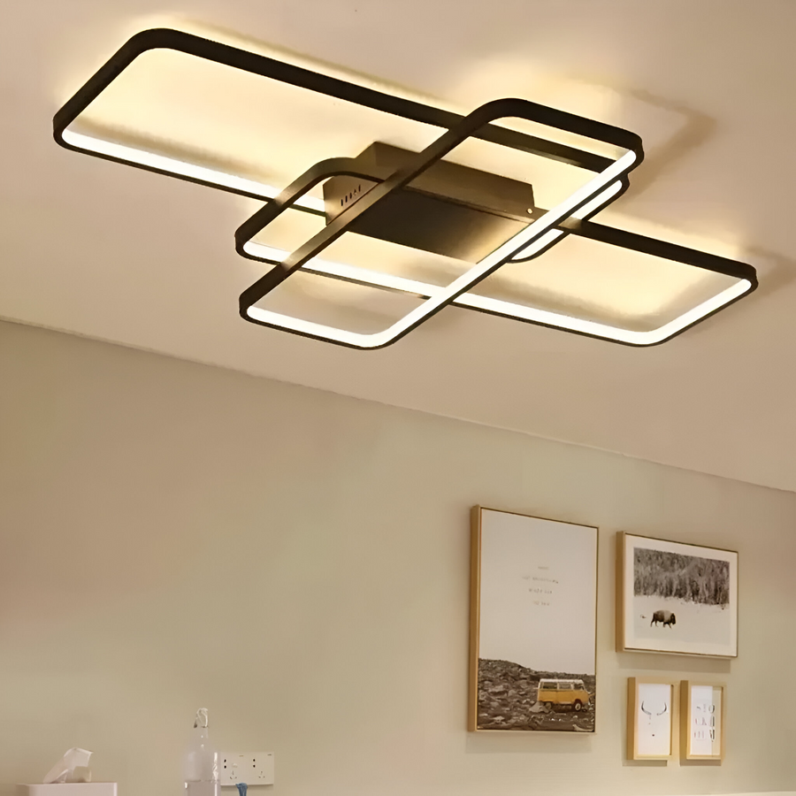 LED luster s diaľkovým ovládaním AXIS 96W, 3 Elements, Studené/Teplé/Neutrálne svetlo, Stmievateľné, Čierny