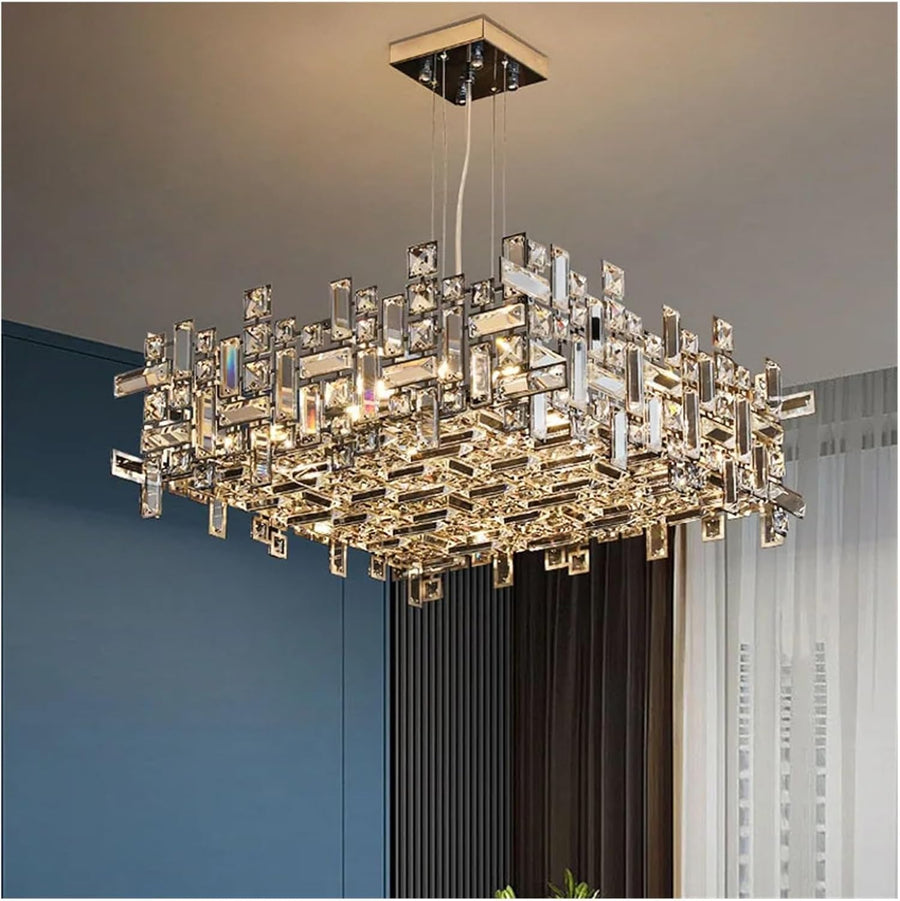 Candelabru Cristal NEXORA Eleganza, 10xE14, Diametru 50cm, Auriu Lucios, Inaltime Reglabila, Design Elegant Candelabre Cristal Default Title Alessandro Design