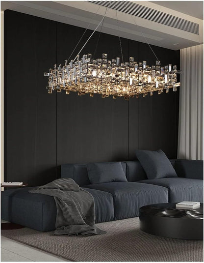 Candelabru Cristal NEXORA Eleganza, 10xE14, Diametru 50cm, Auriu Lucios, Inaltime Reglabila, Design Elegant Candelabre Cristal Default Title Alessandro Design