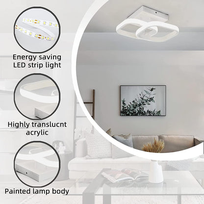 VERTEX Matrix LED luster, prekrývajúce sa diamanty, kovové rámy, 11W, 2 diamanty, studené/teplé/neutrálne svetlo 3000K/4000K/6000K, biely