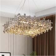 Candelabru Cristal NEXORA Eleganza, 10xE14, Diametru 50cm, Auriu Lucios, Inaltime Reglabila, Design Elegant Candelabre Cristal Default Title Alessandro Design