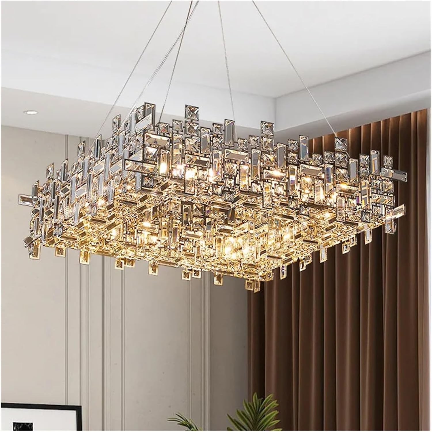 Candelabru Cristal NEXORA Eleganza, 10xE14, Diametru 50cm, Auriu Lucios, Inaltime Reglabila, Design Elegant Candelabre Cristal Default Title Alessandro Design