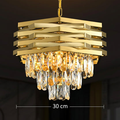 Luster krištáľový kaison 16xe14 zlato