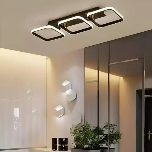 LED dióda Vertexová mriežka rovnobežná, 40 W, 3 štvorce studené/horúce/neutrálne svetlo, čierna