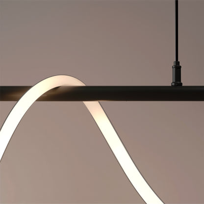 DIVINO LED luster s flexibilnou silikónovou trubicou – 24W, nastaviteľné svetlo, matná čierna