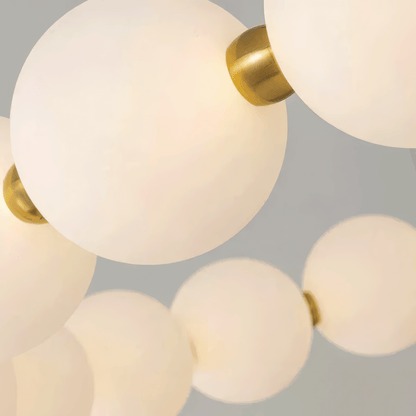 Nova 57W akrylový LED závesný luster s diaľkovým ovládaním, stmievateľný, 3000K/4000K/6000K, zlato, kov a akryl