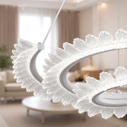 LED luster LT188WH, krištáľ a kov, 40W, stmievateľný, nastaviteľná výška, studené/teplé/neutrálne svetlo, luxusné osvetlenie