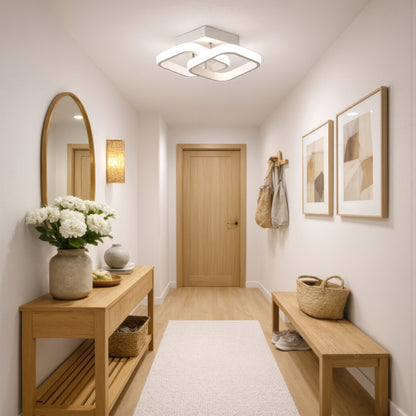 VERTEX Matrix LED luster, prekrývajúce sa diamanty, kovové rámy, 11W, 2 diamanty, studené/teplé/neutrálne svetlo 3000K/4000K/6000K, biely